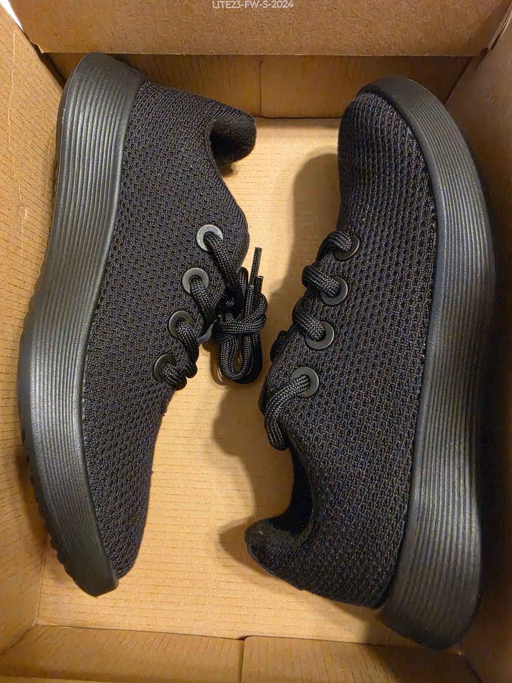 allbirds Women’s Black Knit Slip-On Lace Sneakers